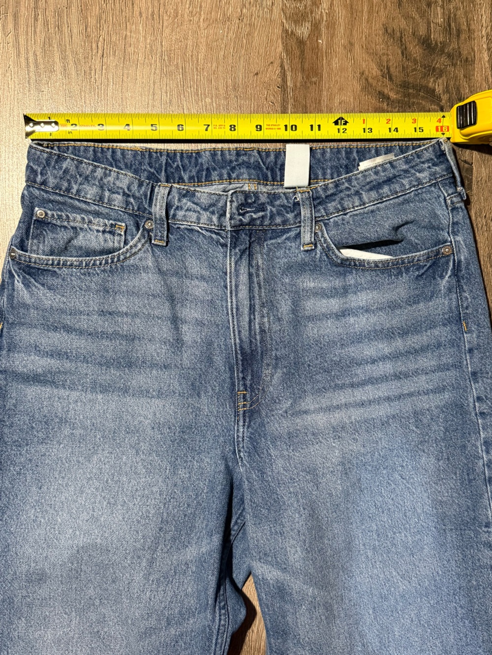 H&M Women's Straight Leg Blue Denim Jeans